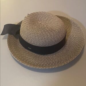 Scala Women's Woven Hat with Black Band